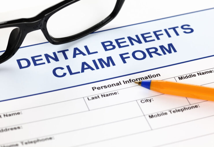 A dental insurance benefits form